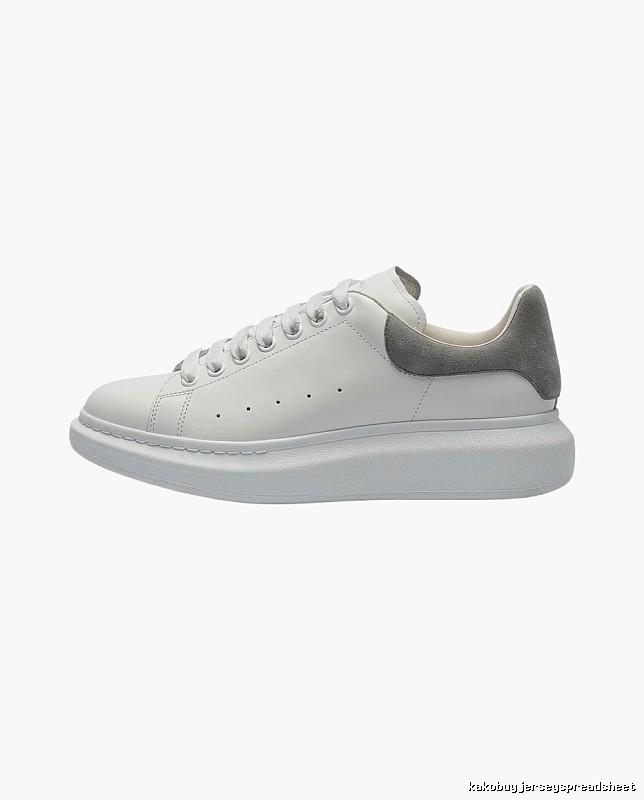McQueen thick-soled casual white and gray shoes