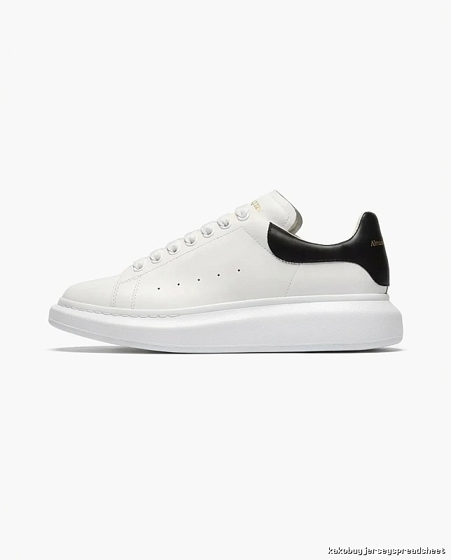 McQueen thick-soled fashionable white sneakers