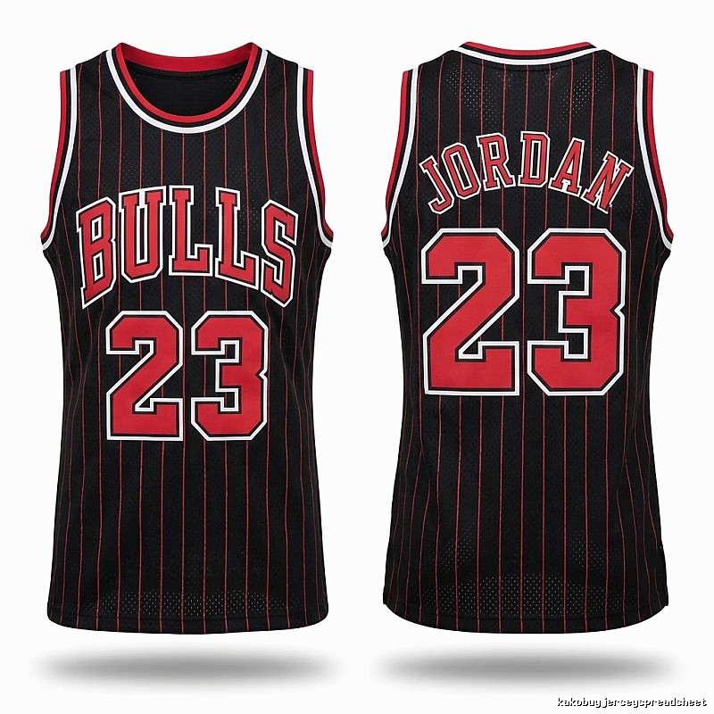 Michael Jordan No. 23 black and red jersey