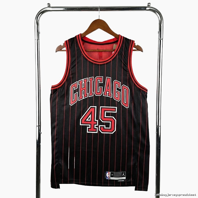 Michael Jordan retro black and red jersey