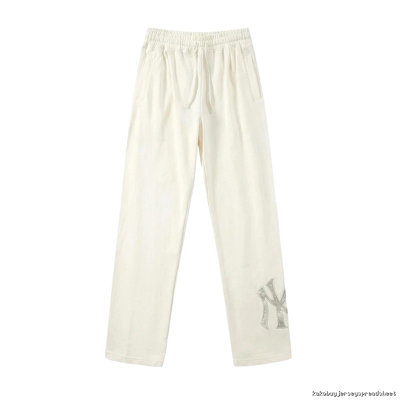 MLB casual style white long trousers