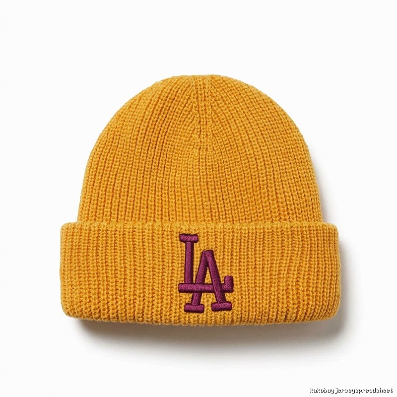 MLB LA Series Yellow Knitted Hat