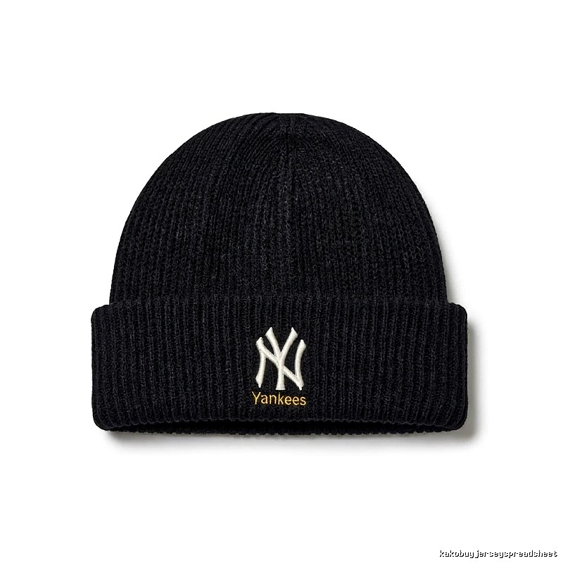 MLB New York Yankees Simple Black Knitted Hat