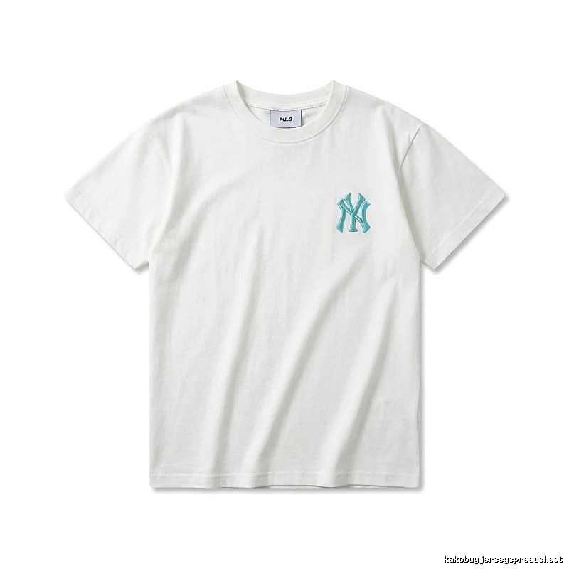 MLB NY Series Simple Style White T-shirt