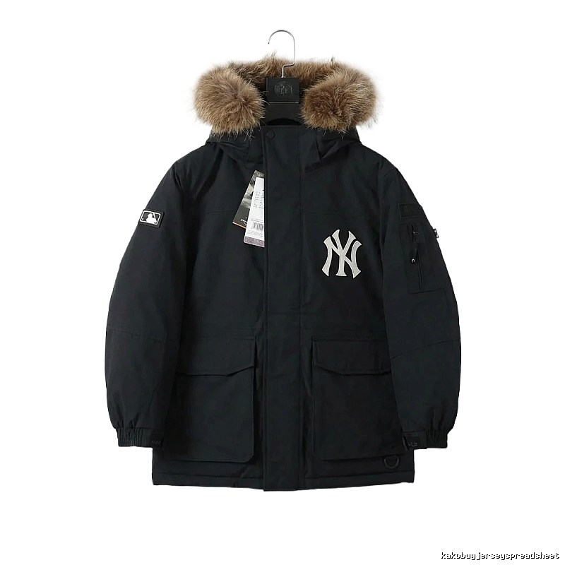 MLB workwear style black down jacket