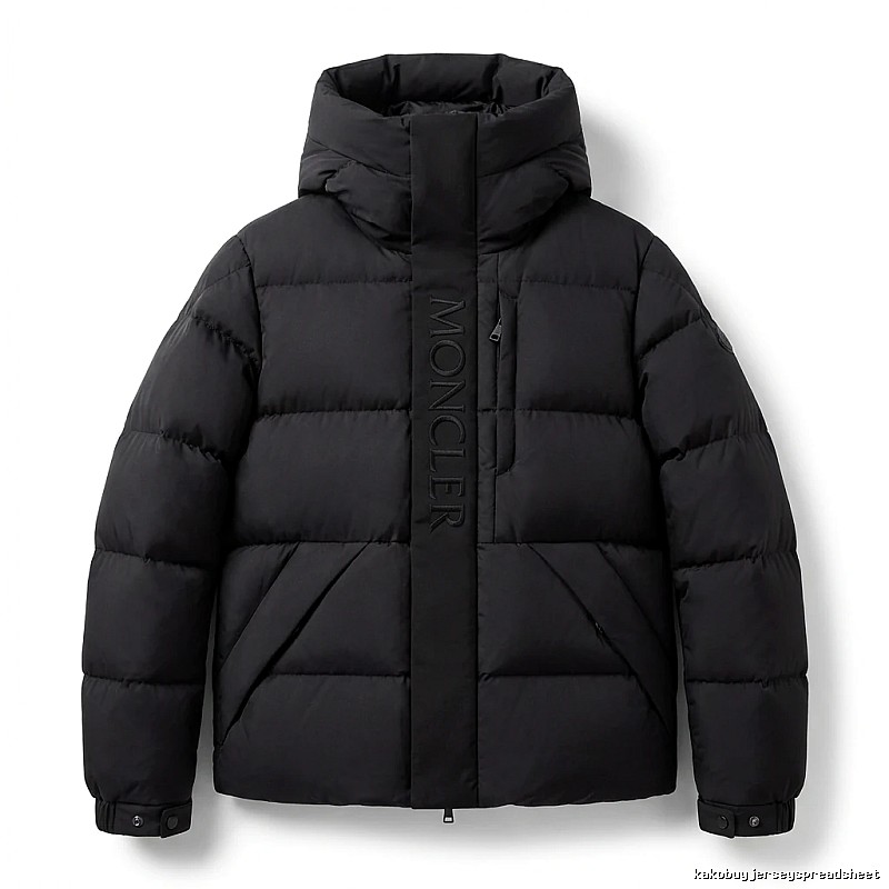 Moncler black minimalist style down jacket