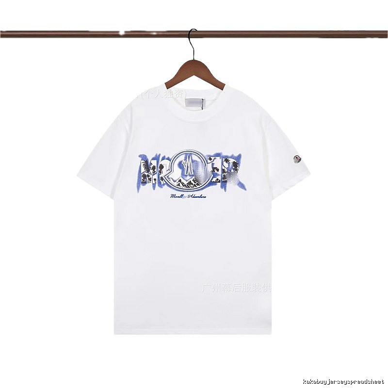 Moncler Casual Printed White Short-sleeve T-shirt