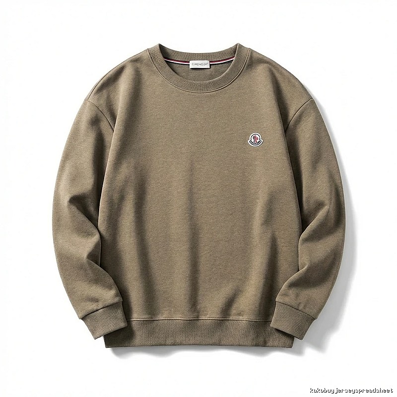 Moncler Crewneck Simple Style Sweatshirt (Khaki)