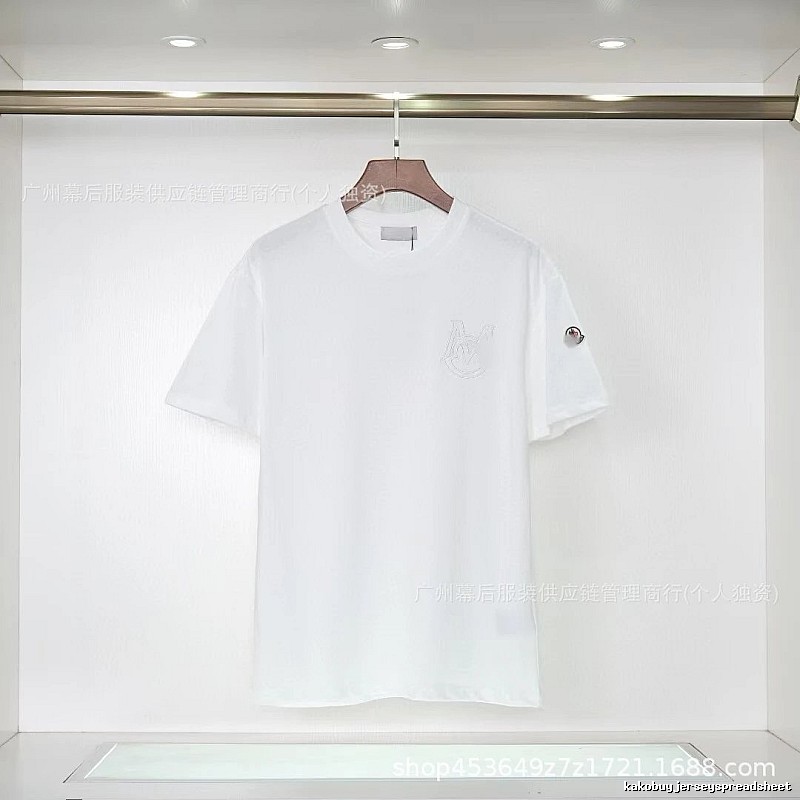 Moncler Embroidered Collection Casual-style White T-Shirt