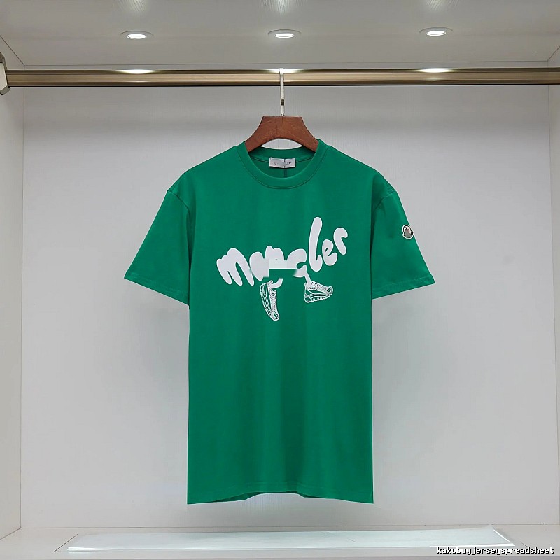 Moncler Graffiti Casual Style Green Short-sleeve T-shirt