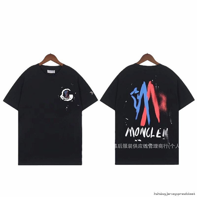 Moncler Graffiti Street Style Black T-Shirt