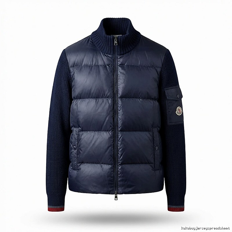 Moncler knitted and spliced down jacket