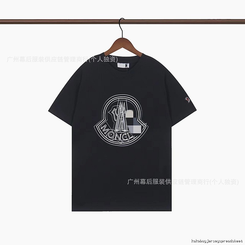 Moncler Large Logo Trendy Style Black Short-sleeve T-shirt