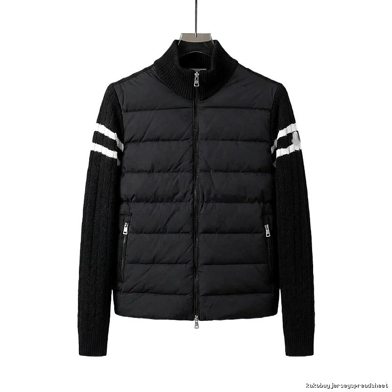 Moncler patchwork stylish black coat