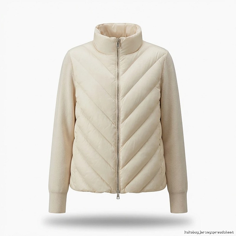 Moncler Quilted Fashion Style Beige Coat