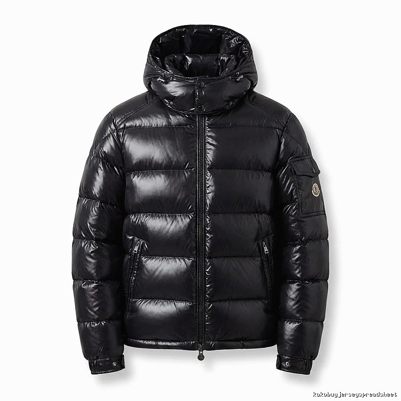 Moncler shiny black down jacket