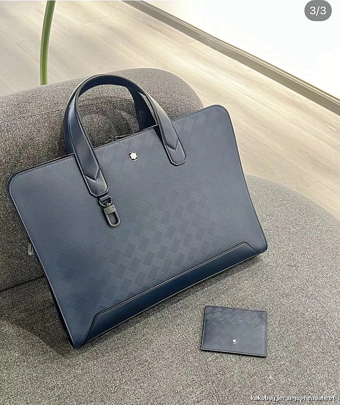 Montblanc Briefcase bag Blue Structured Business Matching