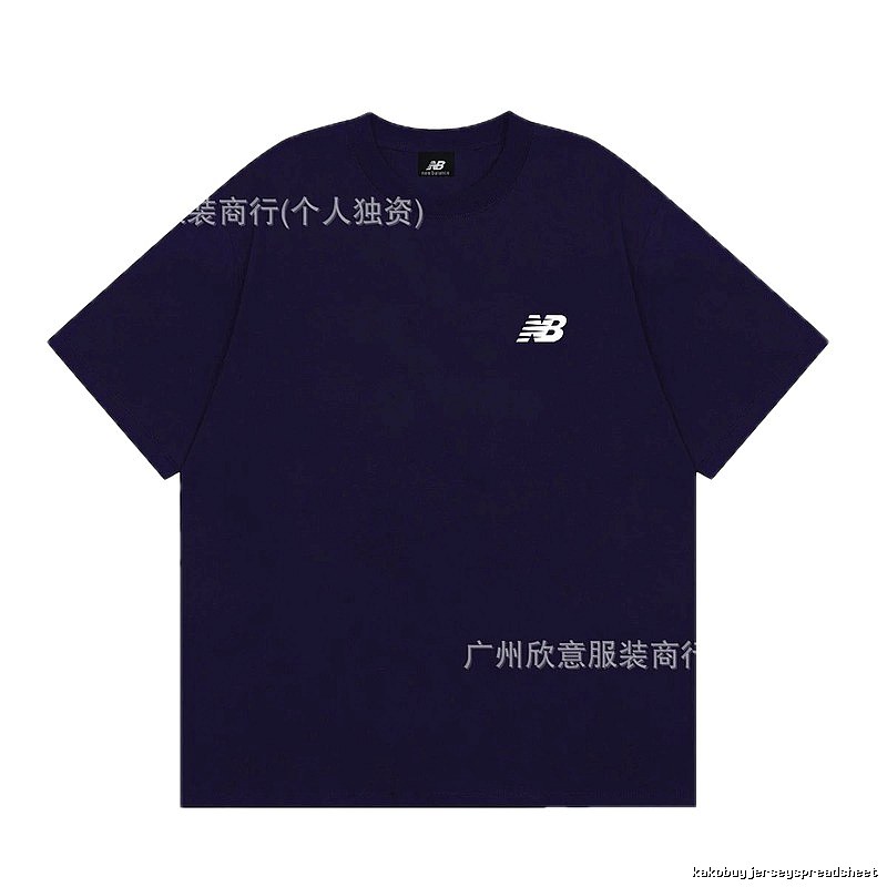 New Balance Casual Series Minimalist Style Navy Blue Short-sleeve T-shirt