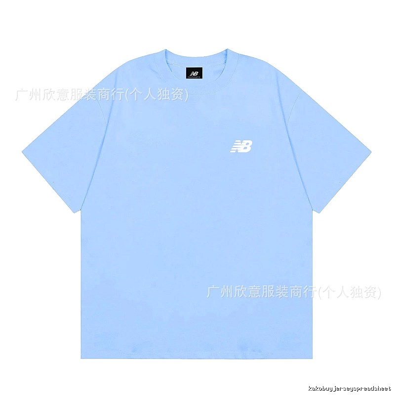 New Balance Classic Minimalist Style Light Blue Short-sleeve T-shirt