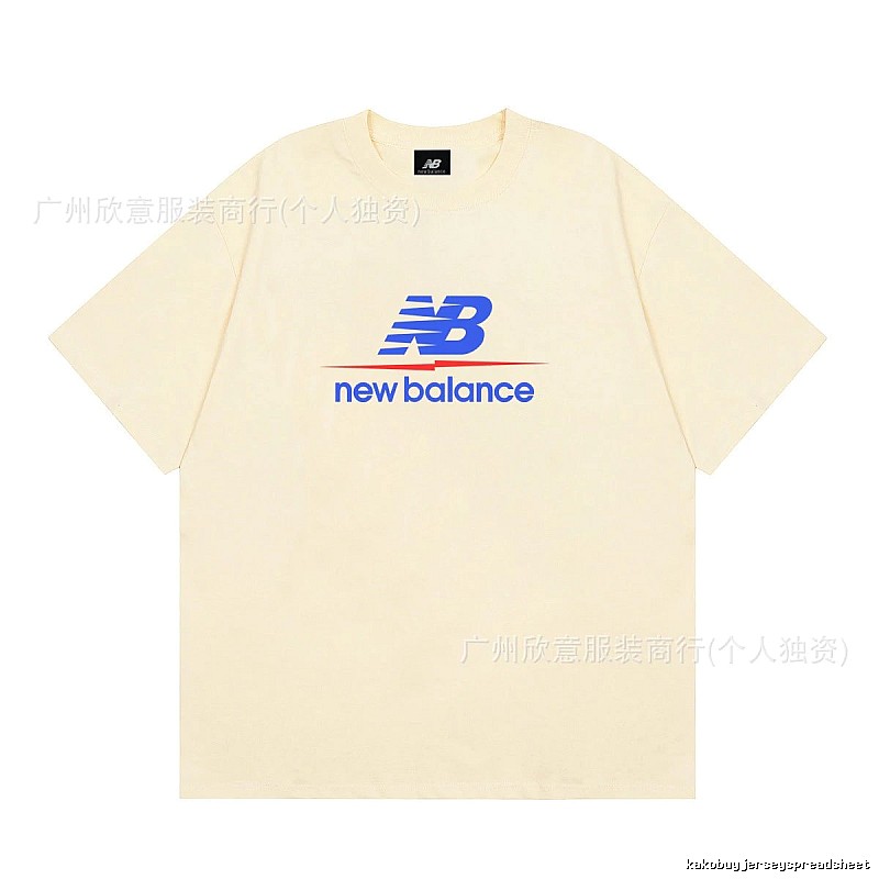 New Balance Printed Casual-style Light Beige Short-Sleeve T-Shirt