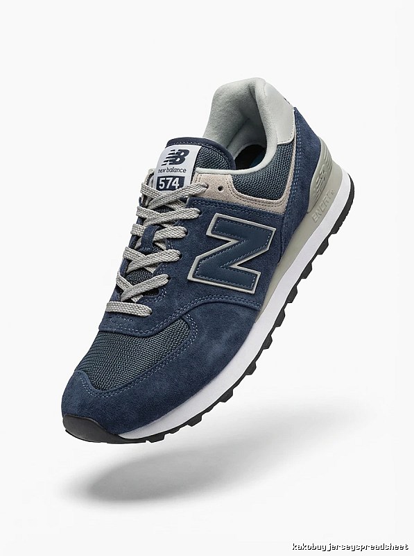 New Balance retro dark blue sports shoes