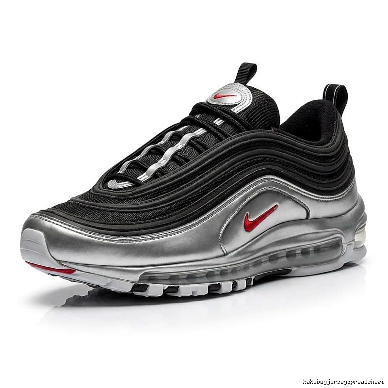 Nike Air Max 97 Silver and Black Retro Sports Shoes