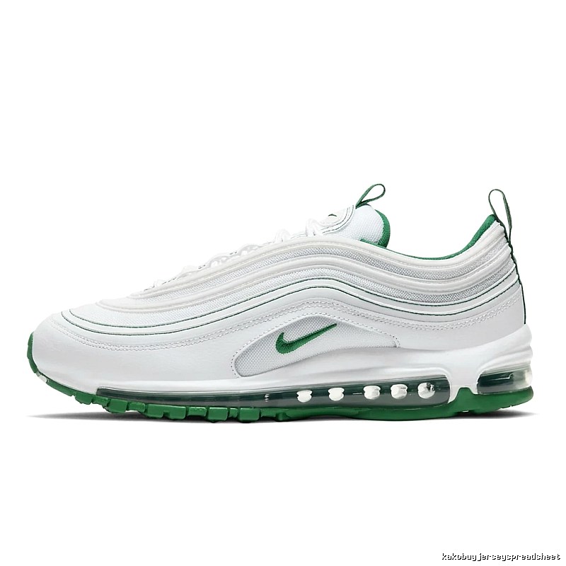 Nike Air Max 97 Trendy White and Green Sports Shoes