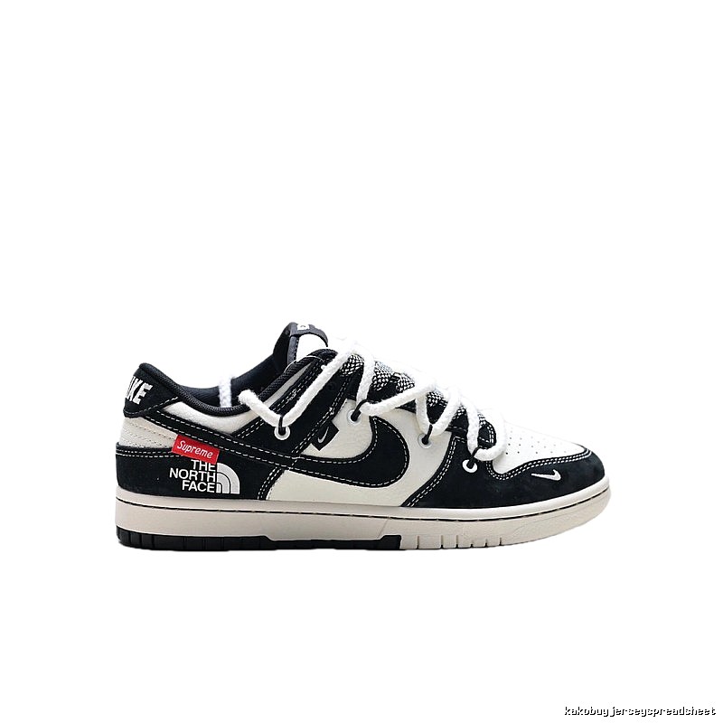 Nike co-branded black and white sports shoes