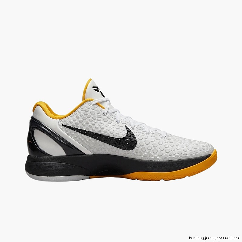Nike Kobe series black, white and yellow basketball shoes