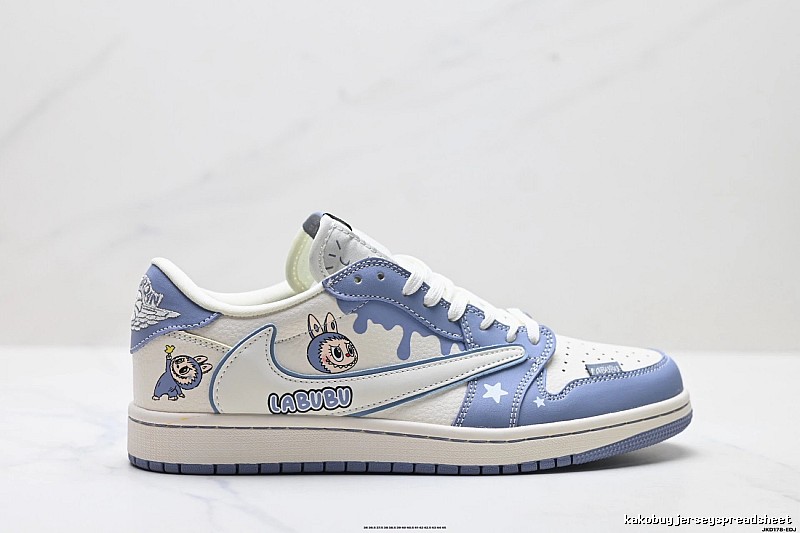 Nike LABUBU Co-branded Blue and White Sports Shoes