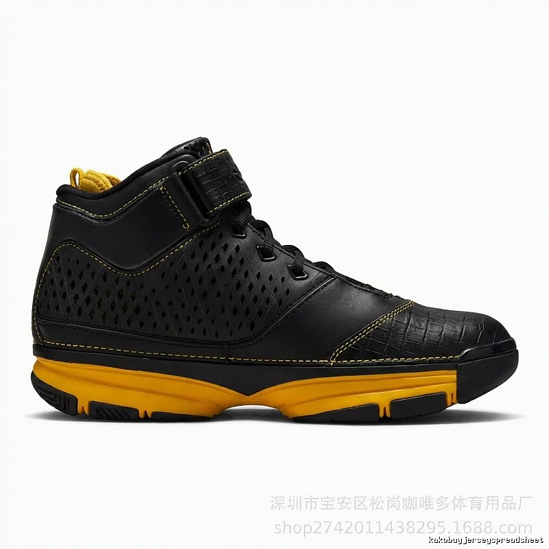 Nike retro black and yellow sports shoes