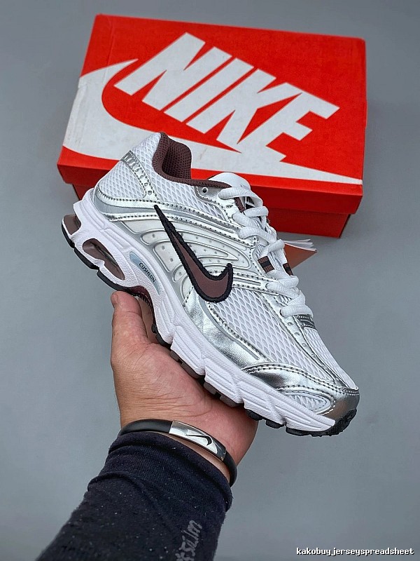 Nike Silver and Burgundy Mesh Runners, Layered Heel Detail