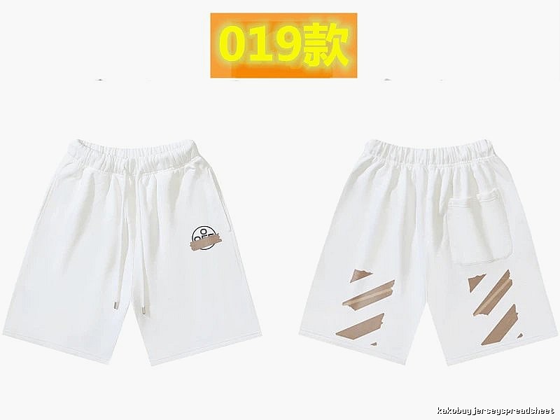 Off-White 019 trendy white shorts