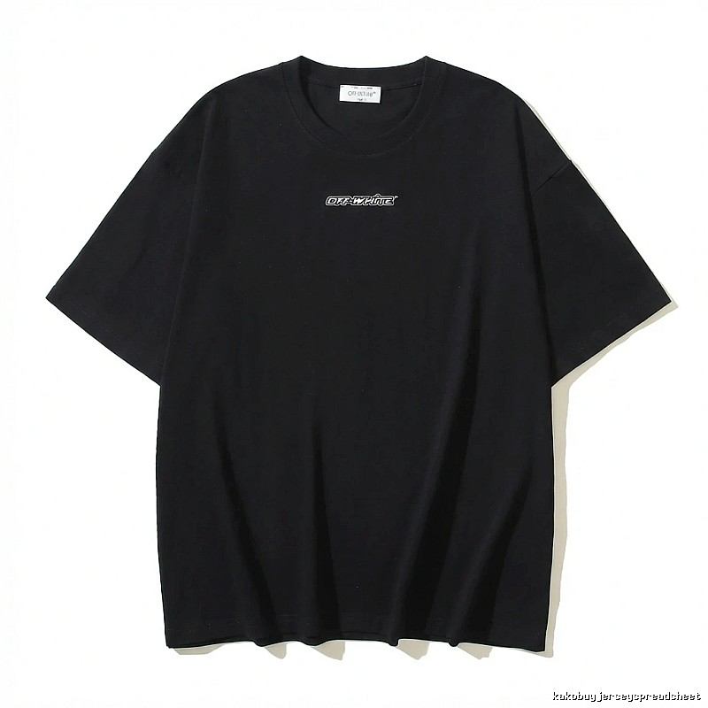 Off-White minimalist style black T-shirt