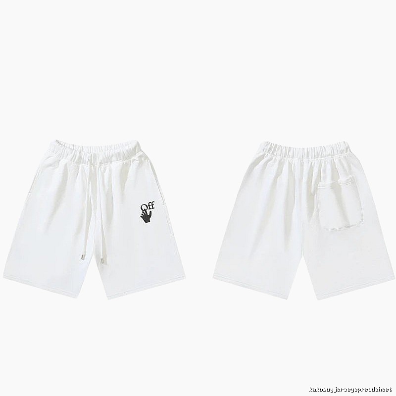 Off-White trendy brand style white shorts