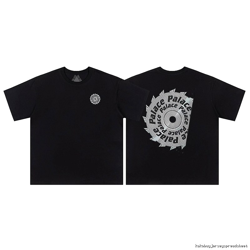 Palace Saw Blade Print Street Style Black Short-sleeve T-shirt