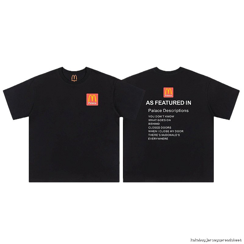 Palace x McDonald's Co-branded Street Style Black T-shirt