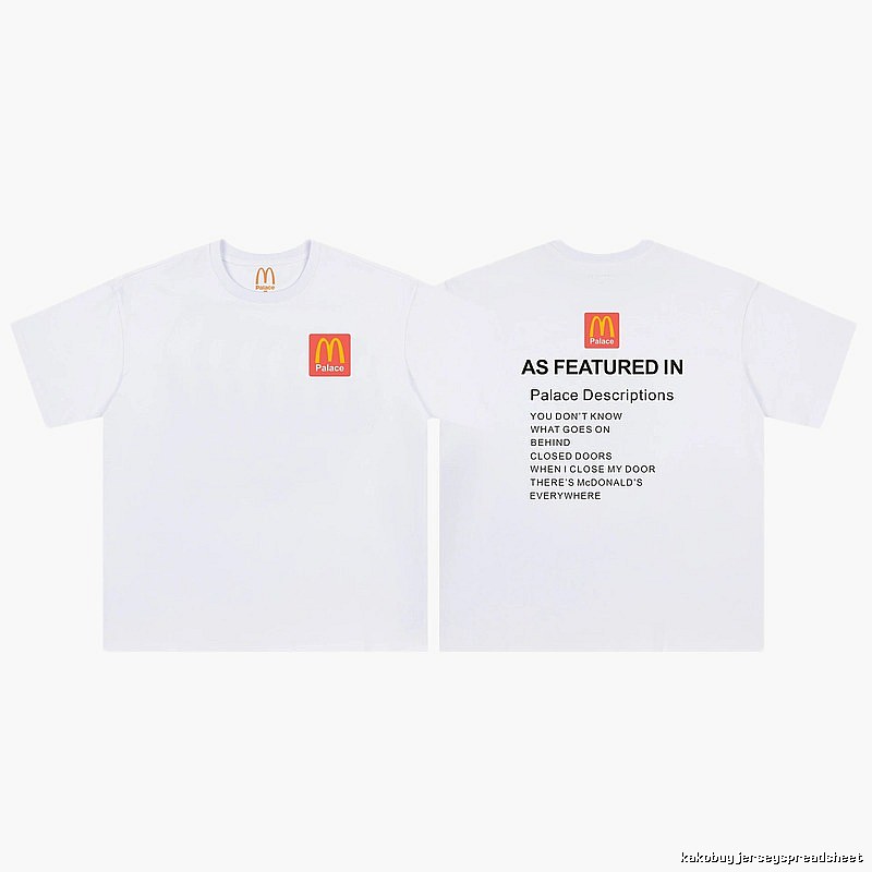 Palace x McDonald's Co-branded Street Style White T-shirt