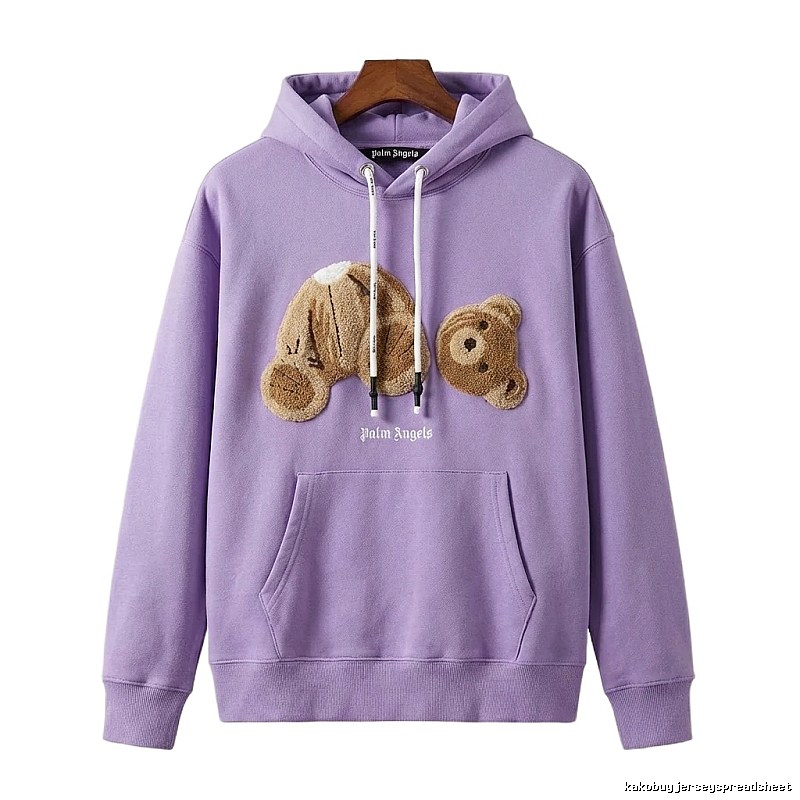 Palm Angels Bear Trend Brand Light Purple Sweatshirt