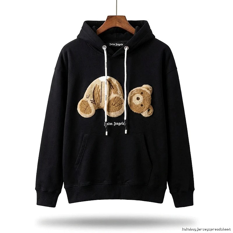 Palm Angels Bear Trendy Brand Black Sweatshirt