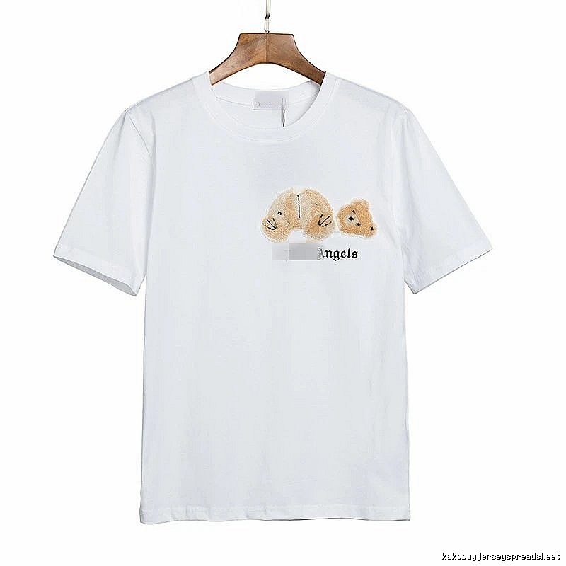 Palm Angels Logo Detail Bear graphic T-shirt White Colorful Bear with Functional Detail