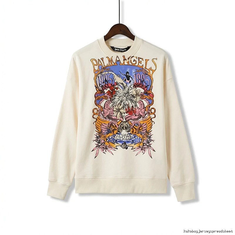 Palm Angels Retro Style Off-white Sweatshirt
