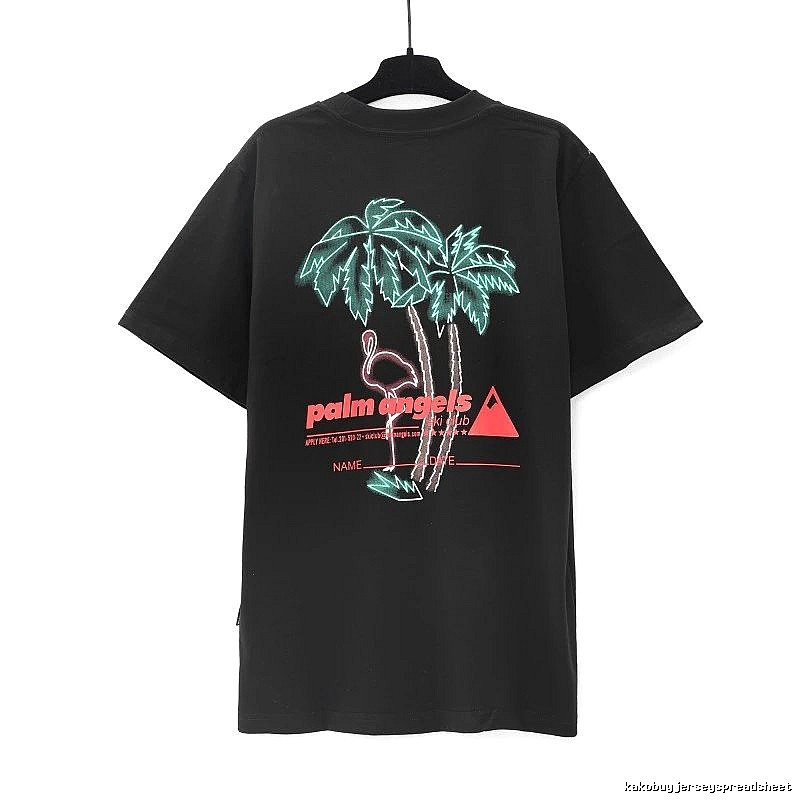 Palm Angels Summer Logo T-shirt White Palm Tree with Bold Graphic