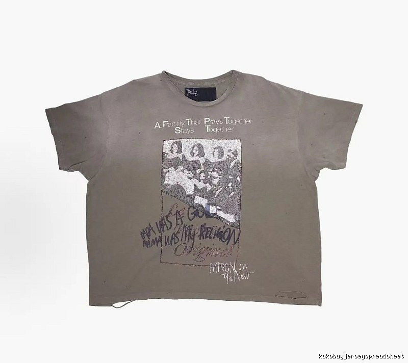 Paly Hollywood Portrait Print Vintage Gray T-shirt
