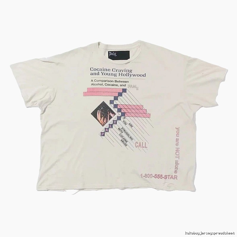 Paly Hollywood Printed Vintage Off-white Short Sleeve T-shirt