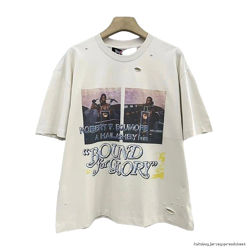 Paly Hollywood Printed Vintage Off-white Short Sleeve T-Shirt