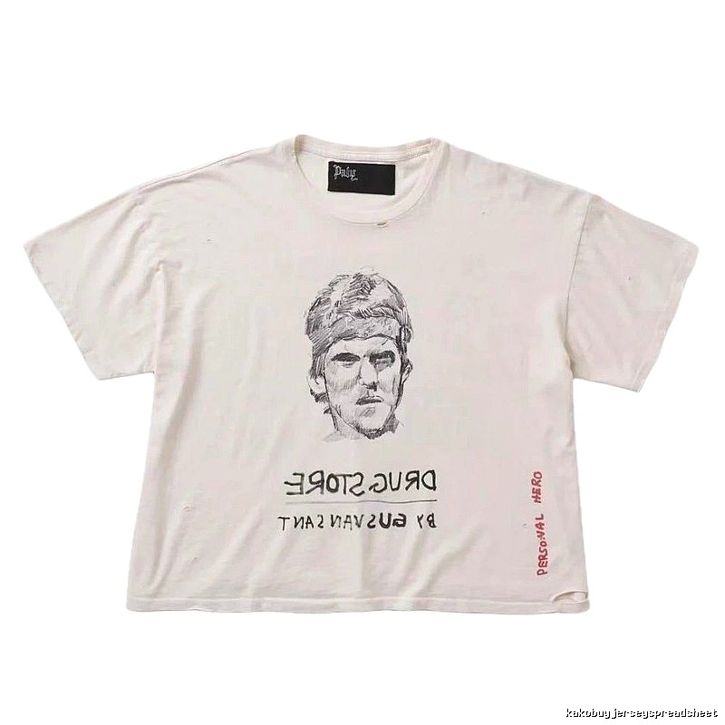 Paly Hollywood Retro Off-white Portrait Short Sleeve T-Shirt