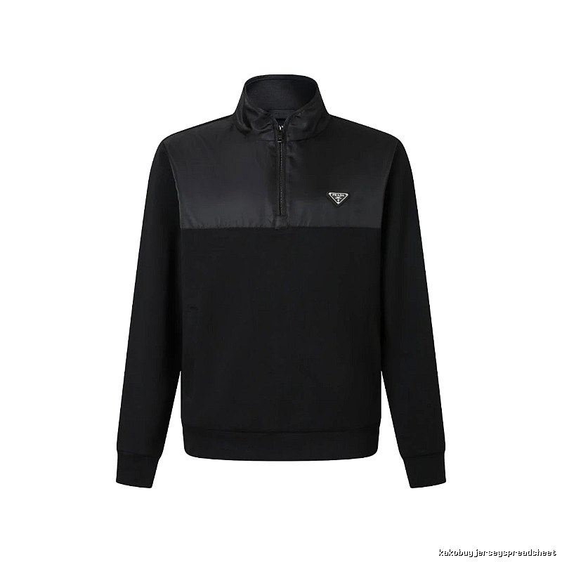 Prada Quarter Zip Sweatshirt with Black Quarter Zip Sweatshirt with