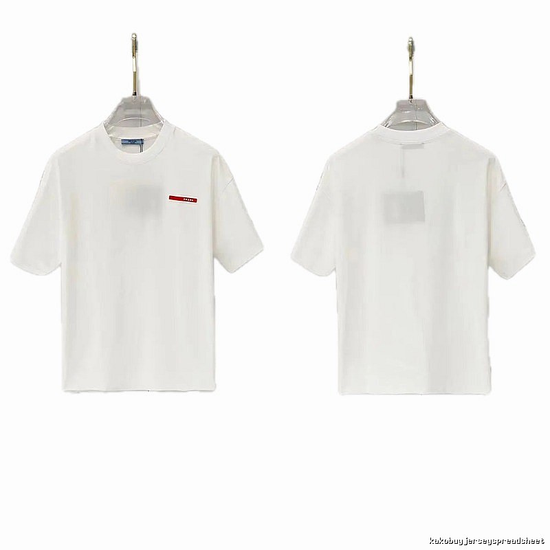 Prada Red Label Minimalist Style White Short-sleeved T-shirt