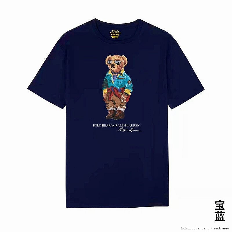 Ralph Lauren Bear Trendy Brand Sapphire Blue T-shirt